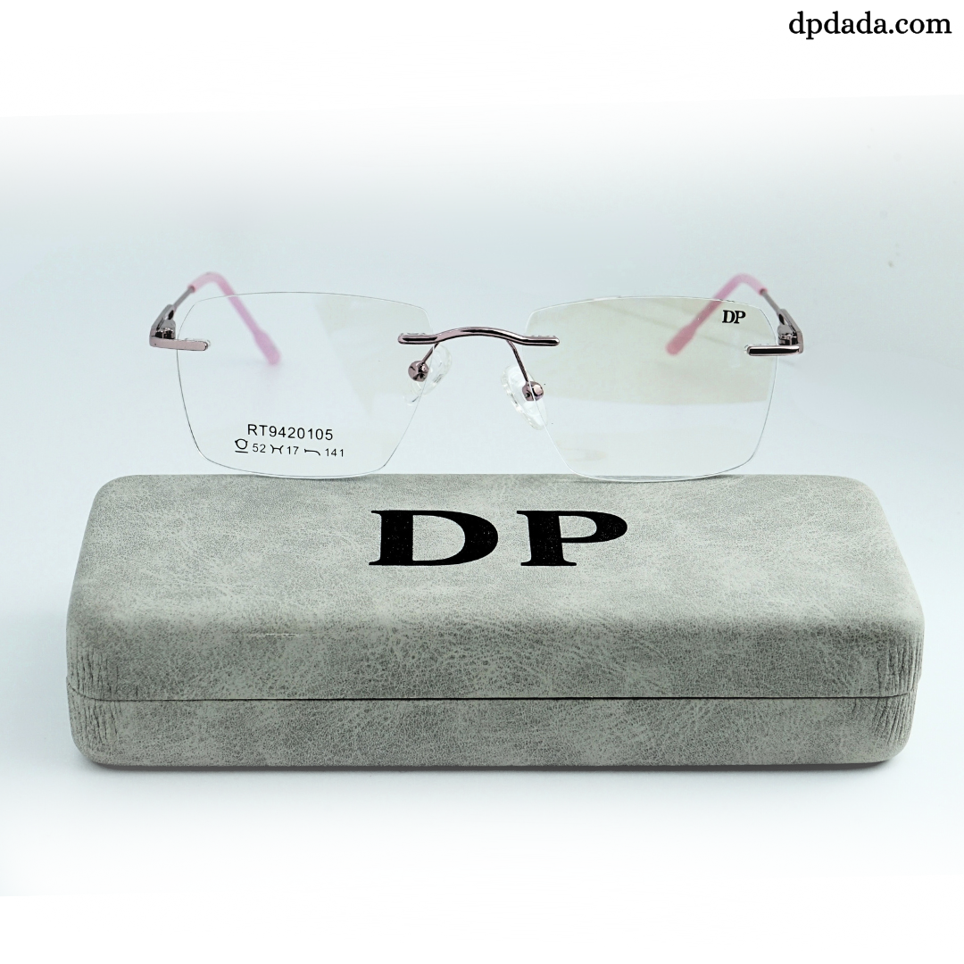 DP DADA.COM Rimless Pink Square Shape RT 9420105