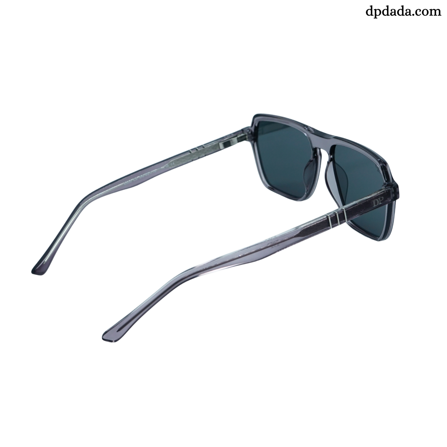 DP Retro Square Transparent Grey Square Sunglasses DPX23