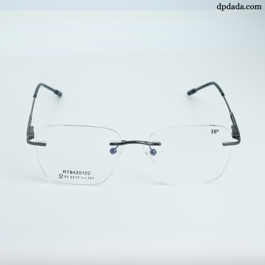 DP DADA.COM Rimless Spectacle Gun Metal RT9420102