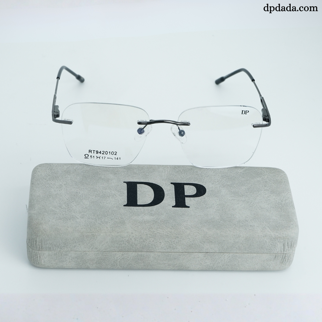 DP DADA.COM Rimless Spectacle Gun Metal RT9420102