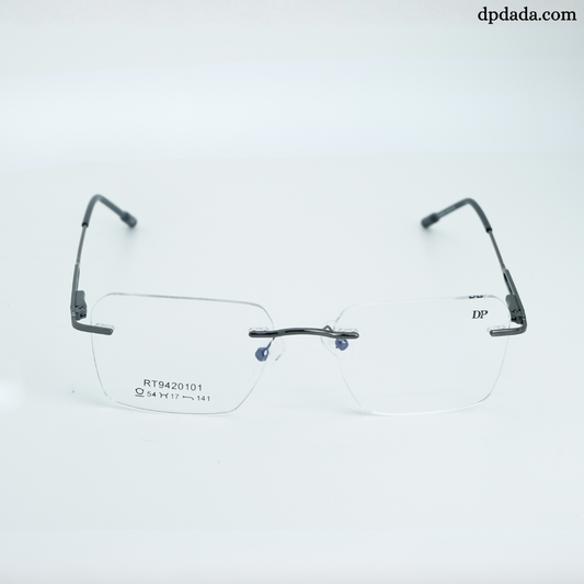 DP DADA.COM Rimless Spectacle Gun Metal RT9420101