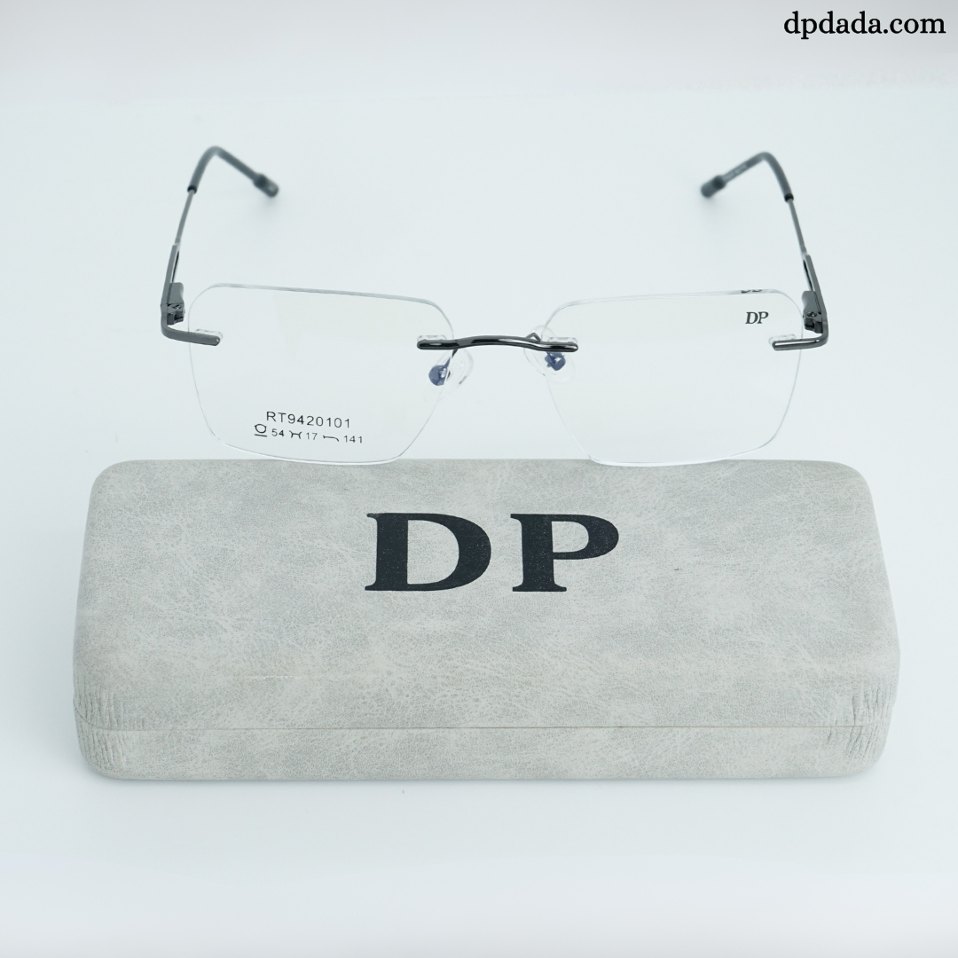 DP DADA.COM Rimless Spectacle Gun Metal RT9420101
