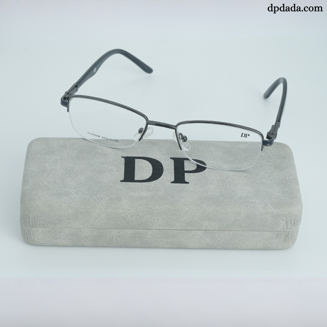 DP DADA.COM Supra Blue Block Glasses Gun Metal HL66008