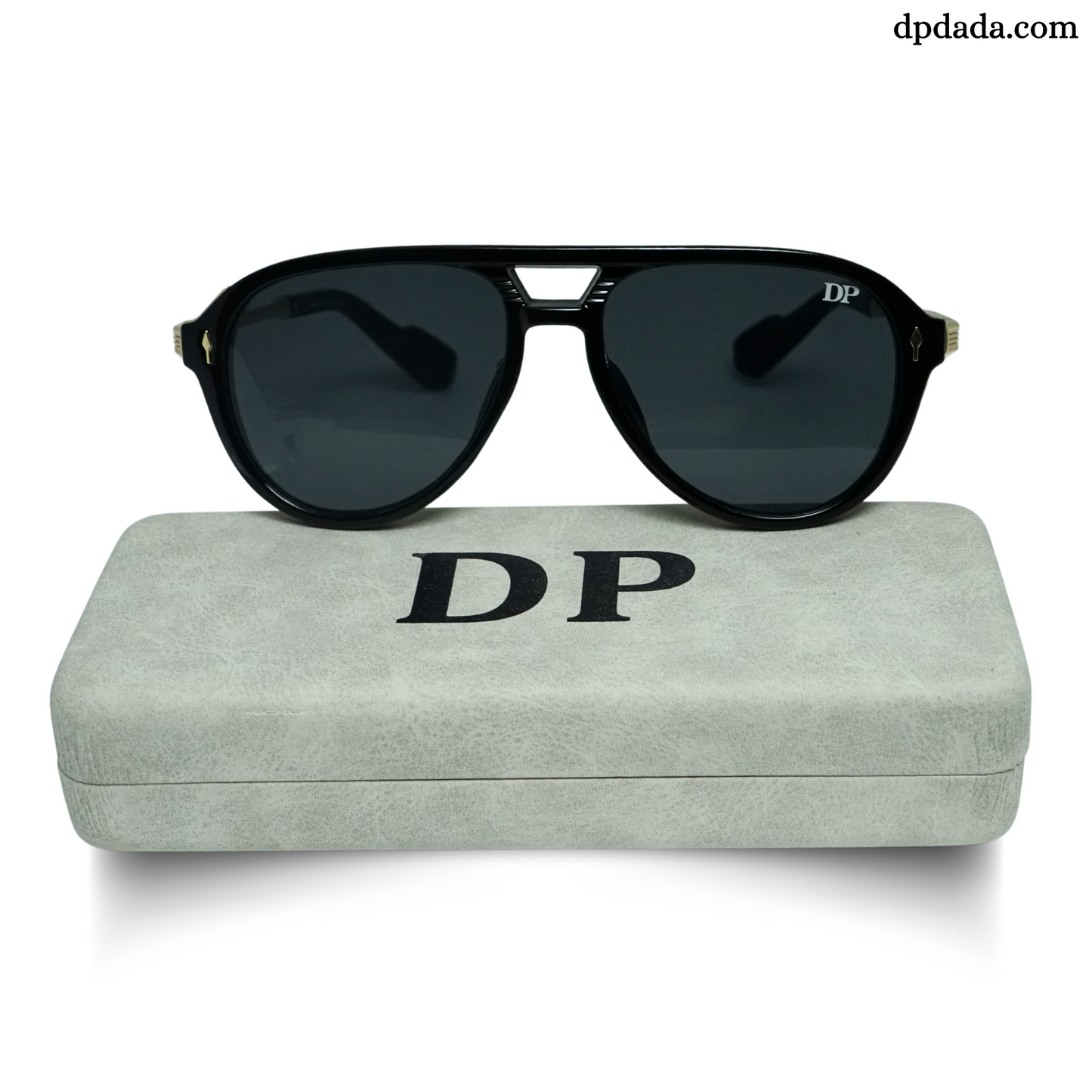 Aviator Black With gold Temple -DPA09