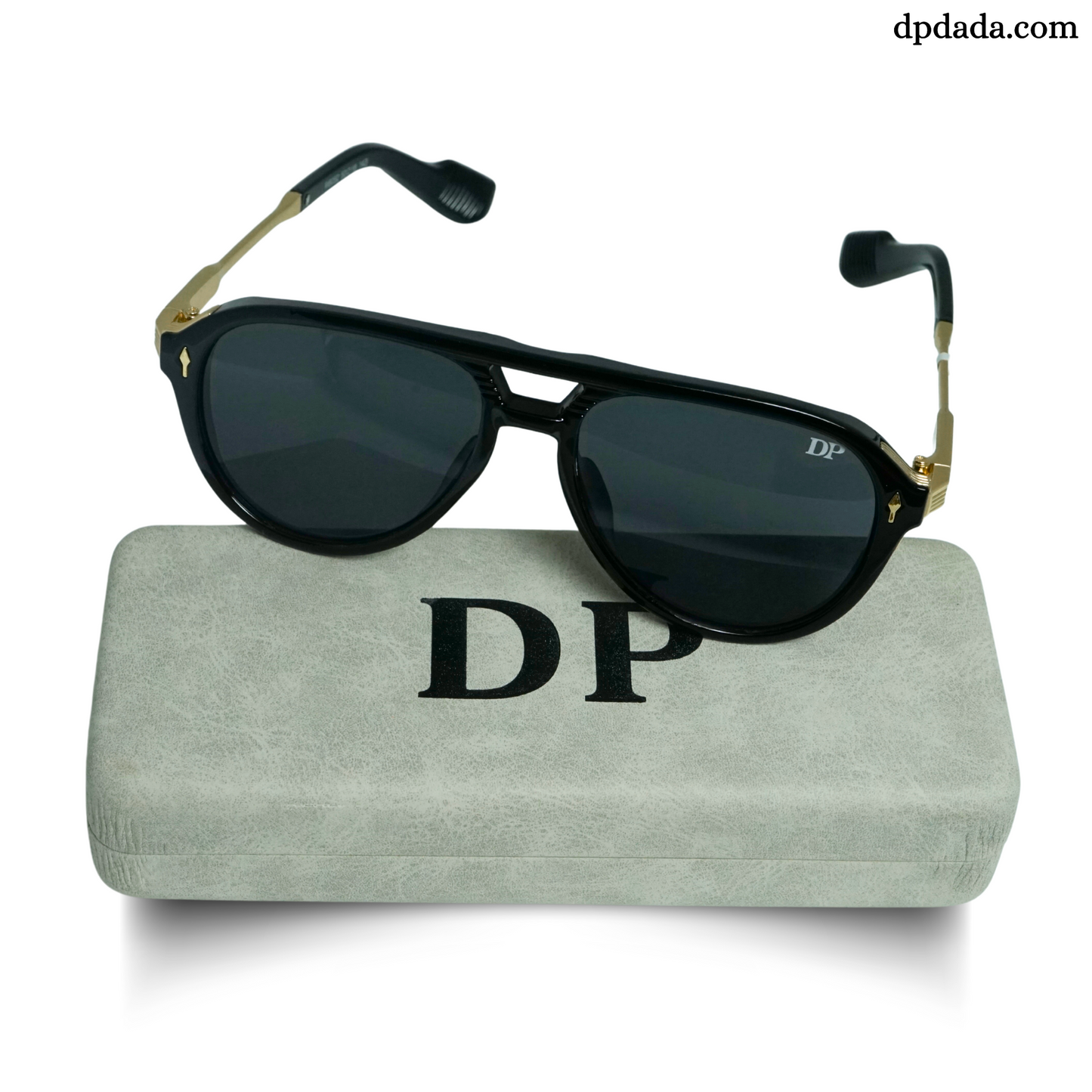 Aviator Black With gold Temple -DPA09