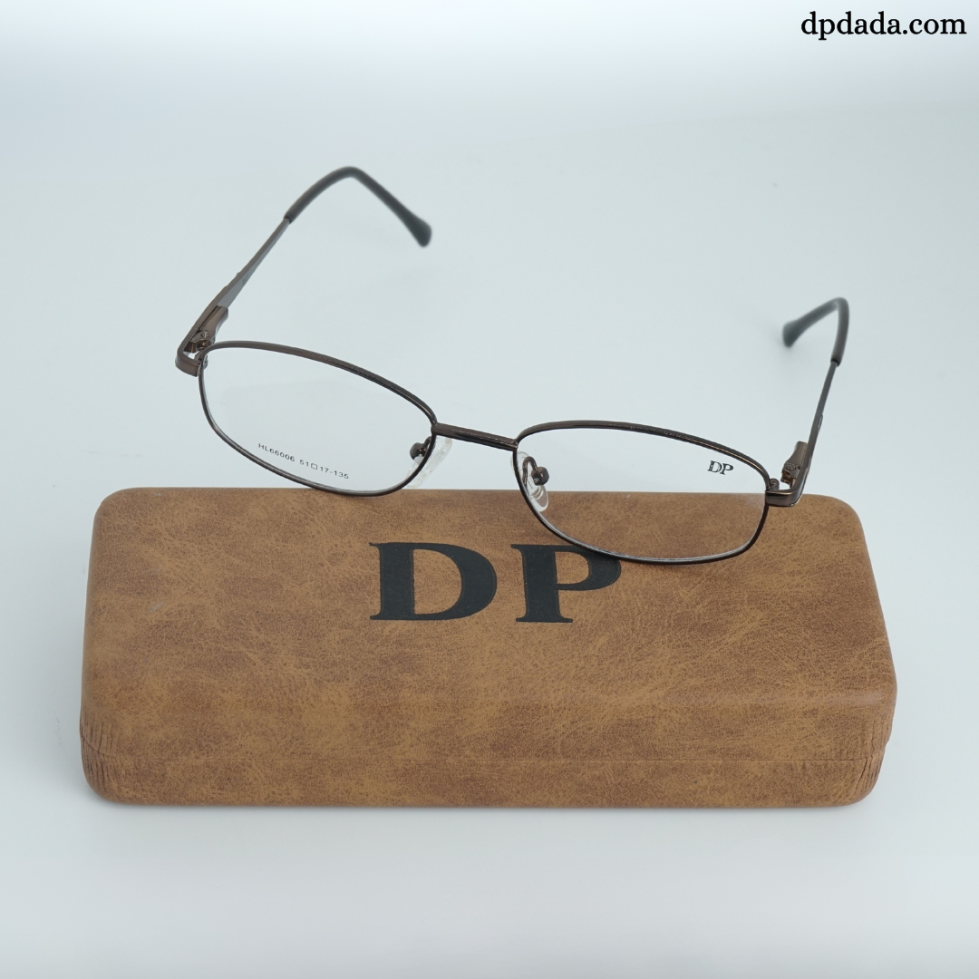 DP DADA.COM Full Metal Blue Block Glasses Brown  HL66006