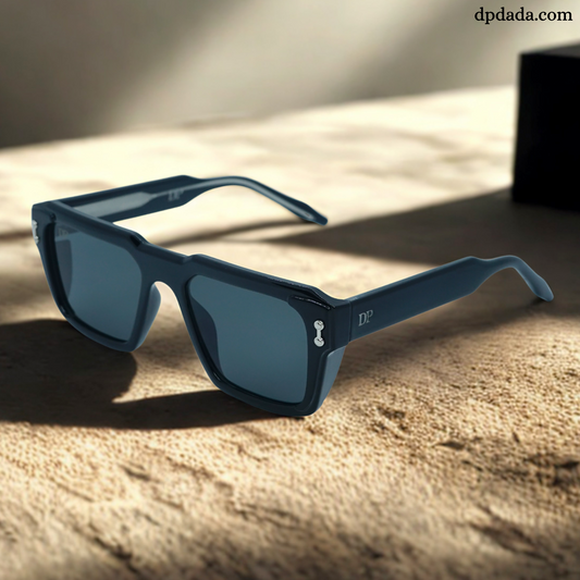 DP Retro Square Black sunglasses. DPX17