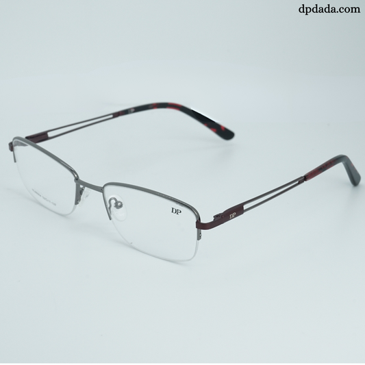 DP DADA.COM Supra Blue Block Glasses SILVER WITH RED HL66004