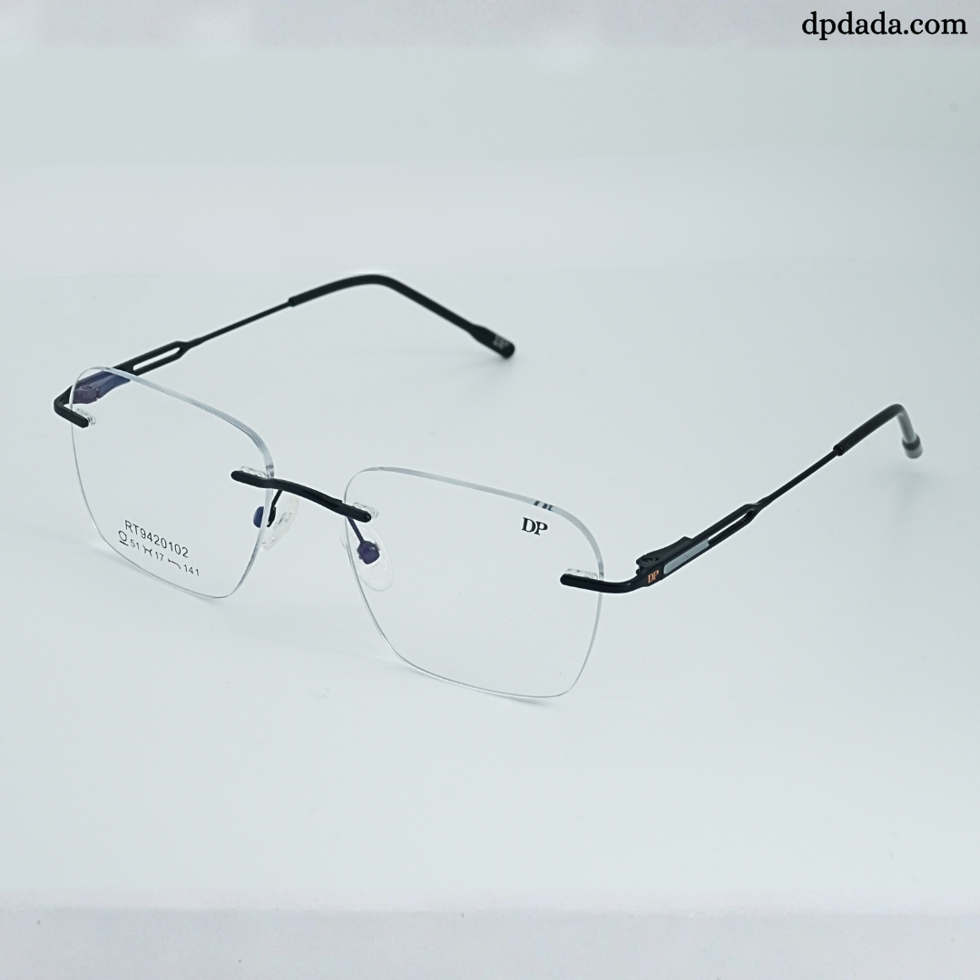 DP DADA.COM Rimless Spectacle Black RT9420102