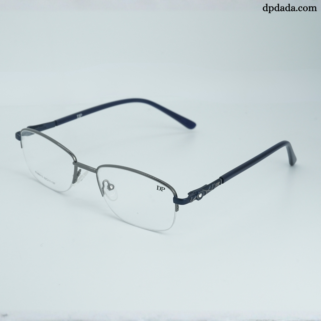 DP DADA.COM Supra Blue Block Glasses SILVER WITH BLACK HL66012