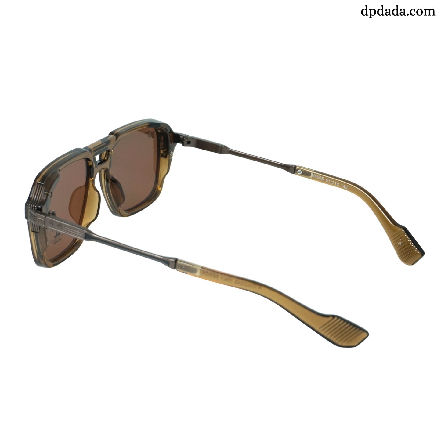 Bold Square Sunglasses (Brown with Black)-DPB11