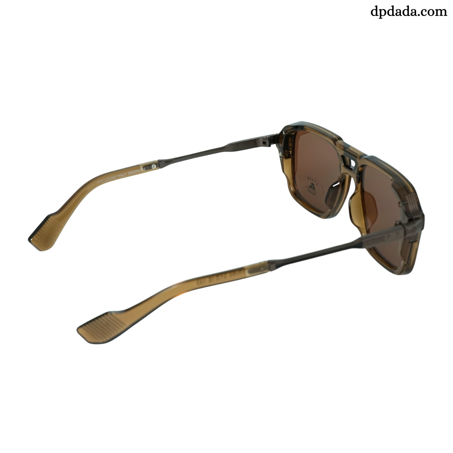 Bold Square Sunglasses (Brown with Black)-DPB11