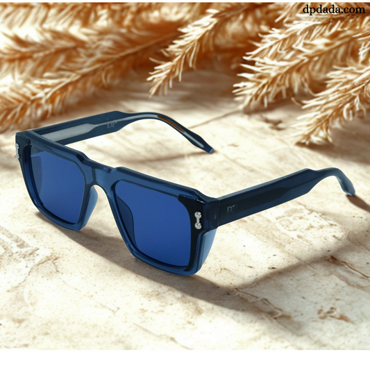 DP Retro Square  Blue Sunglasses. DPX18