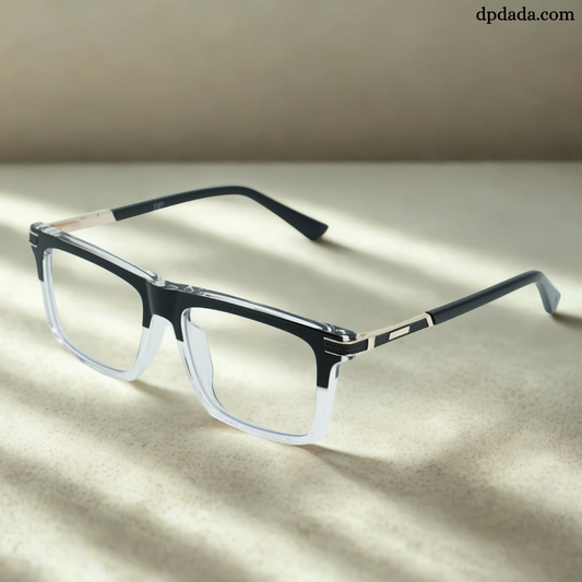DP Dada Black & Clear Gradient Eyeglasses – Model DP106