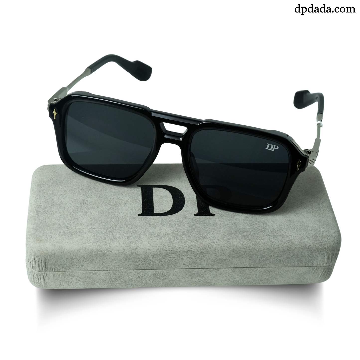 Bold Square Black With Silver-DPB10