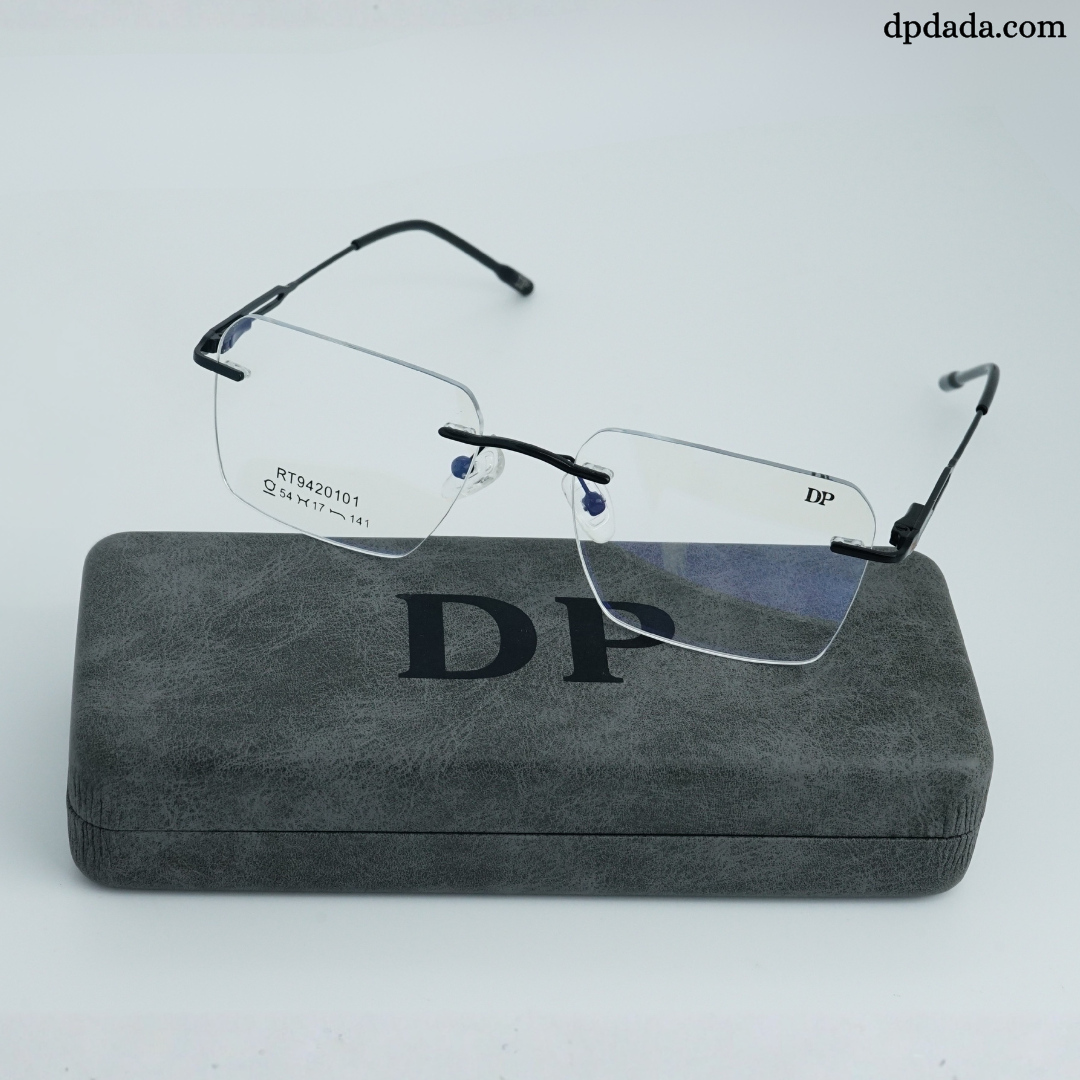DP DADA.COM Rimless Spectacle Black RT9420101