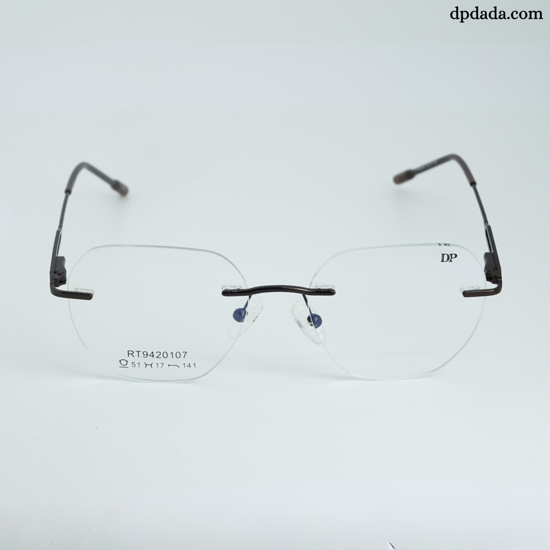 DP DADA.COM Rimless Spectacle Brown RT9420107