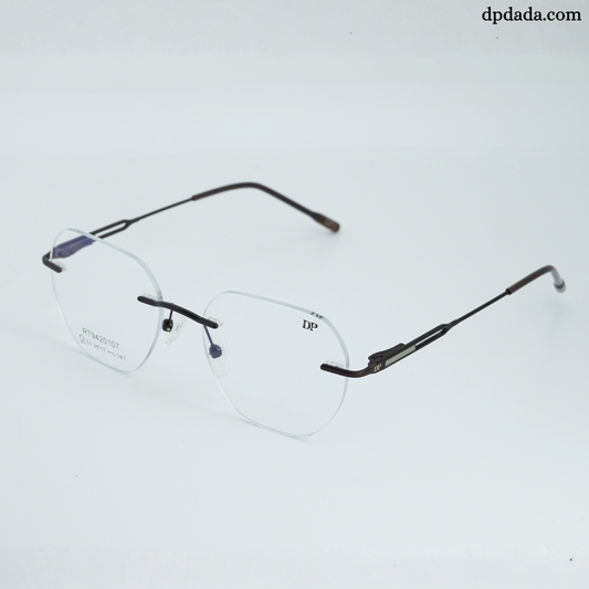 DP DADA.COM Rimless Spectacle Brown RT9420107