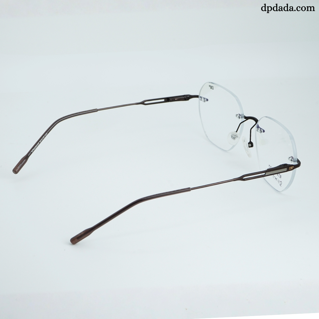 DP DADA.COM Rimless Spectacle Brown RT9420107