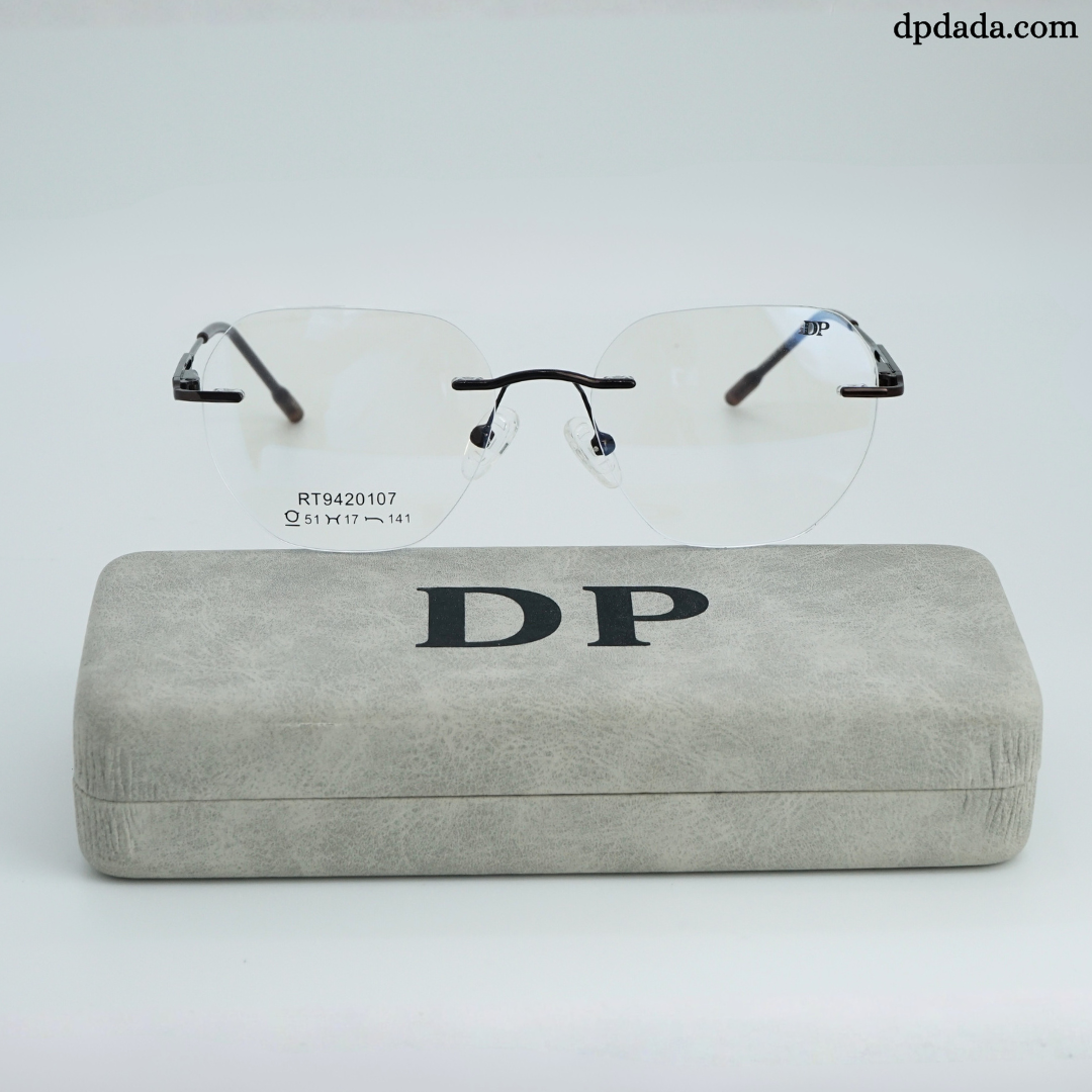 DP DADA.COM Rimless Spectacle Brown RT9420107