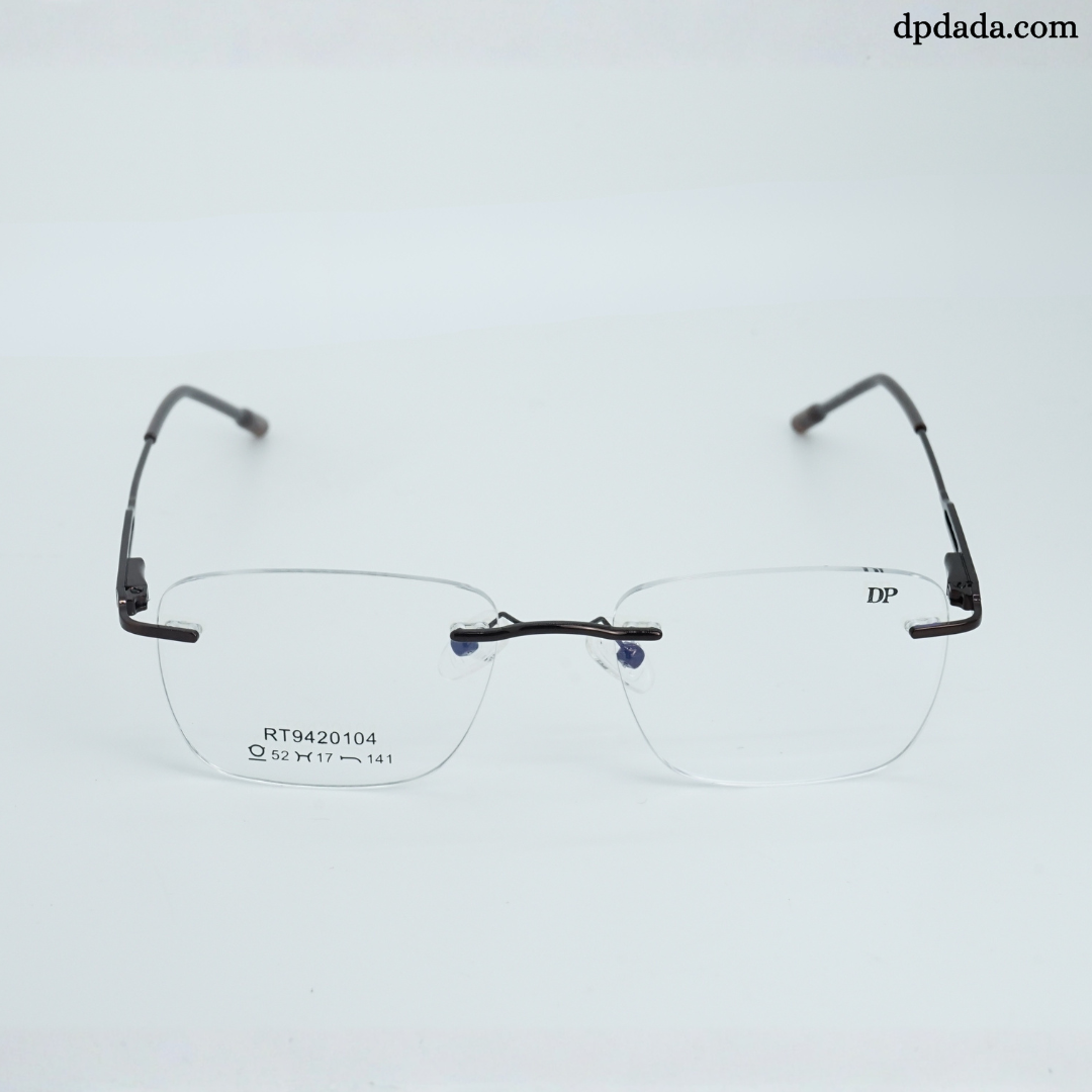 DP DADA.COM Rimless Spectacle Brown RT9020104