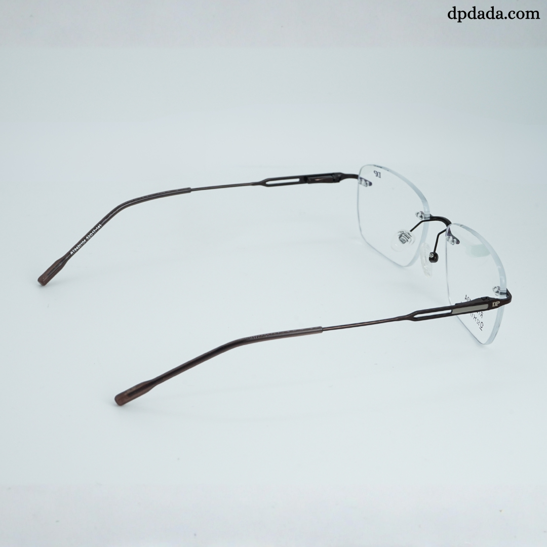 DP DADA.COM Rimless Spectacle Brown RT9020104
