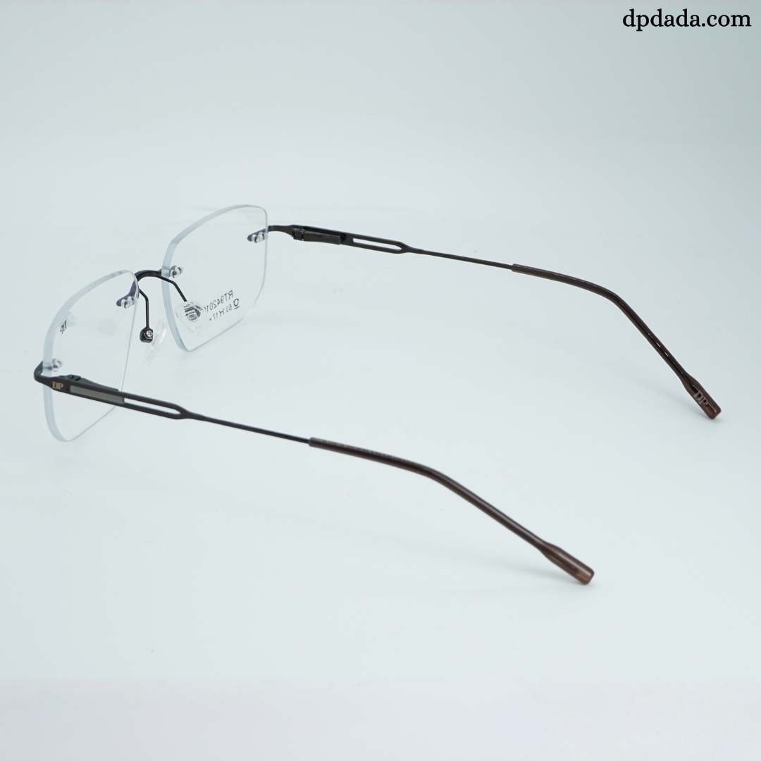DP DADA.COM Rimless Spectacle Brown RTR9020106