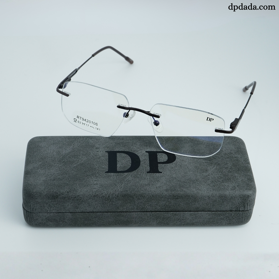 DP DADA.COM Rimless Spectacle Brown RTR9020106