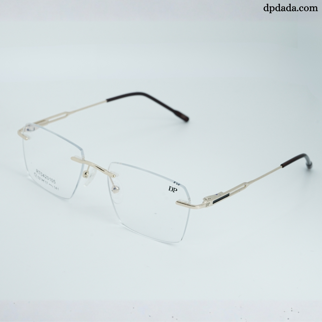 DP DADA.COM Rimless Spectacle Gold Colour RT9420105