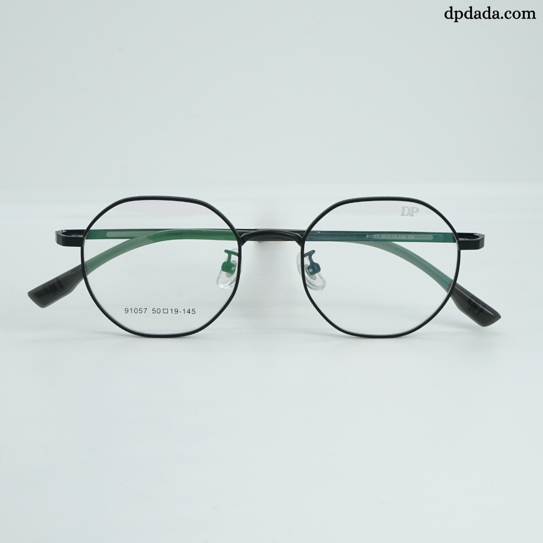 DP Dada 91087 Matte Black Round Metal Eyeglasses
