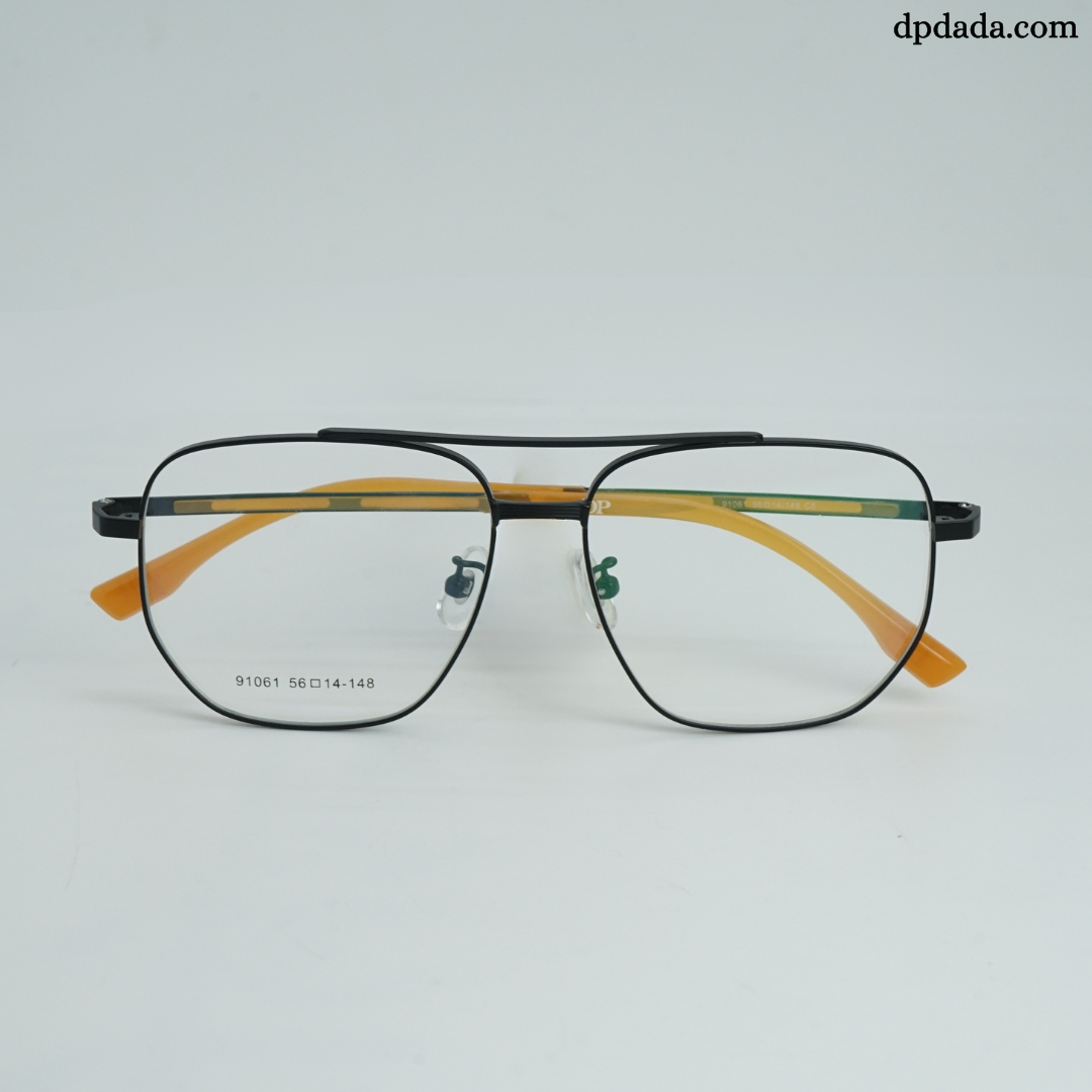 DP Dada 91061 Black & Gold Aviator Eyeglasses