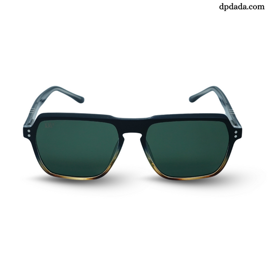 DP Retro Square Black & And Brown Sunglasses.  DPX21