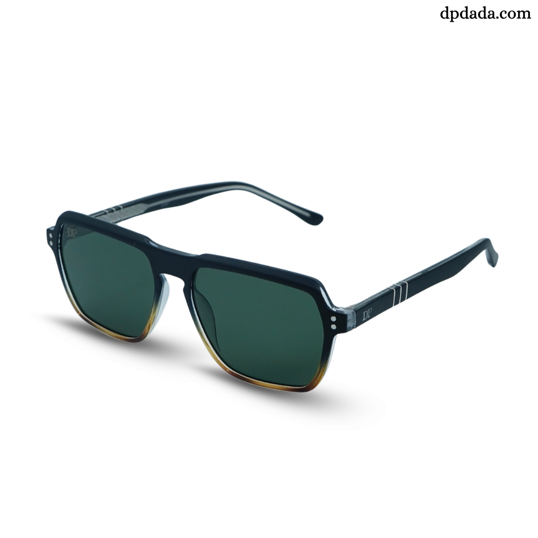 DP Retro Square Black & And Brown Sunglasses. DPX21