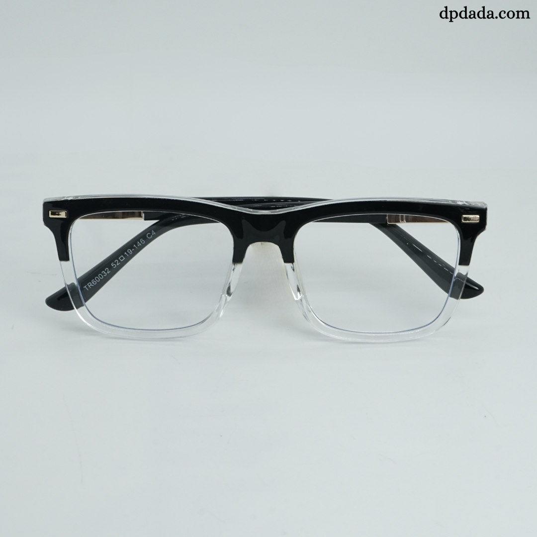 DP Dada TR7937 Black Crystal Square Eyeglasses