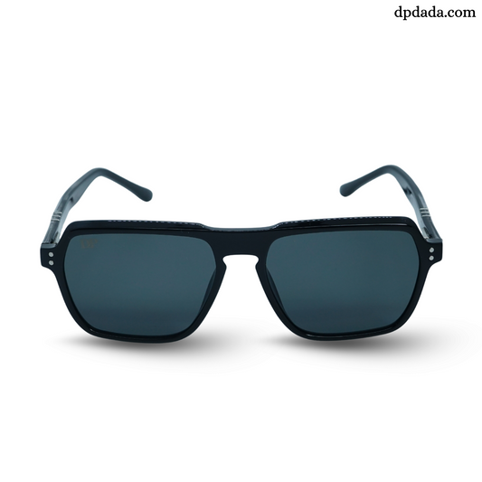 DP Retro Square Classic Black Square Sunglasses DPX22