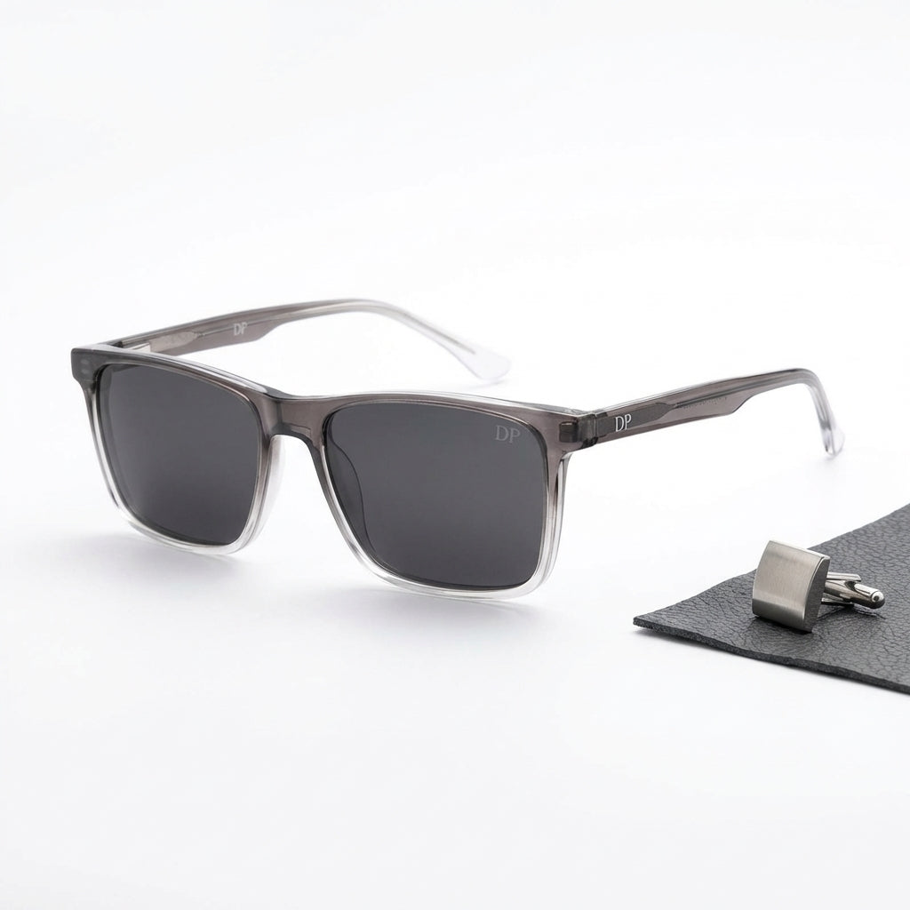 SquareX Gray Gradient 3-in-1 Magnetic Clip-On Glasses