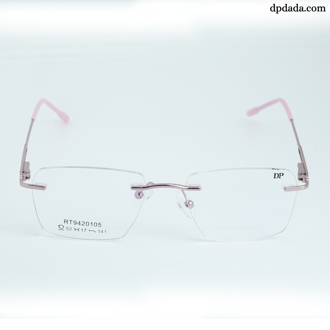 DP DADA.COM Rimless Pink Square Shape RT 9420105
