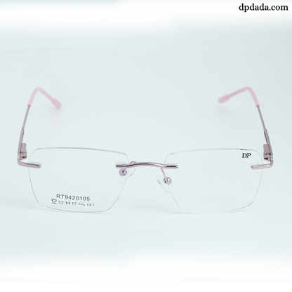 DP DADA.COM Rimless Pink Square Shape RT 9420105