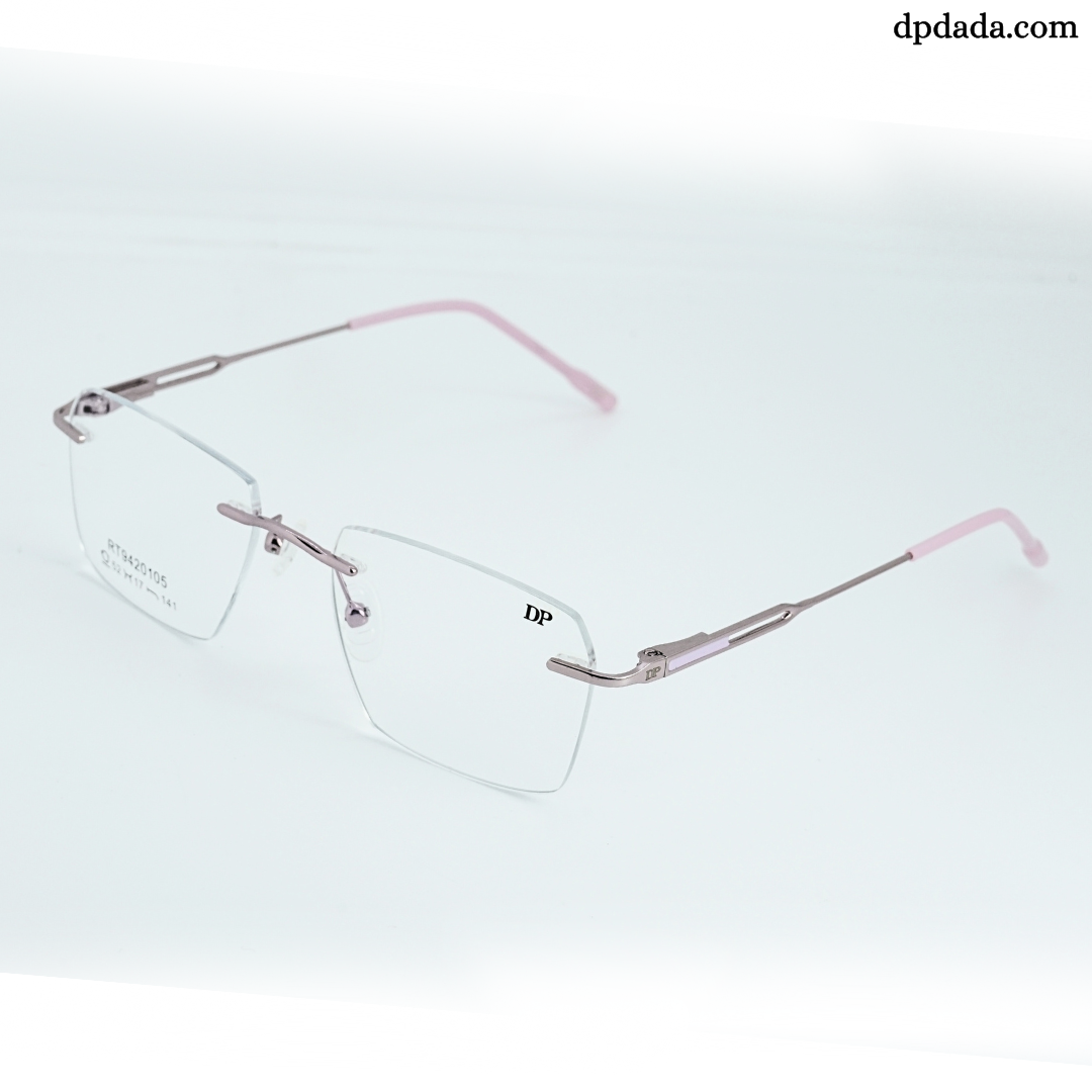 DP DADA.COM Rimless Pink Square Shape RT 9420105