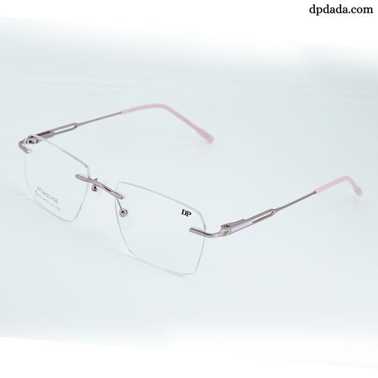 DP DADA.COM Rimless Pink Square Shape RT 9420105