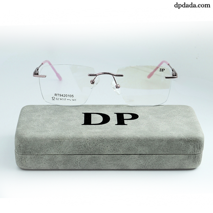 DP DADA.COM Rimless Pink Square Shape RT 9420105