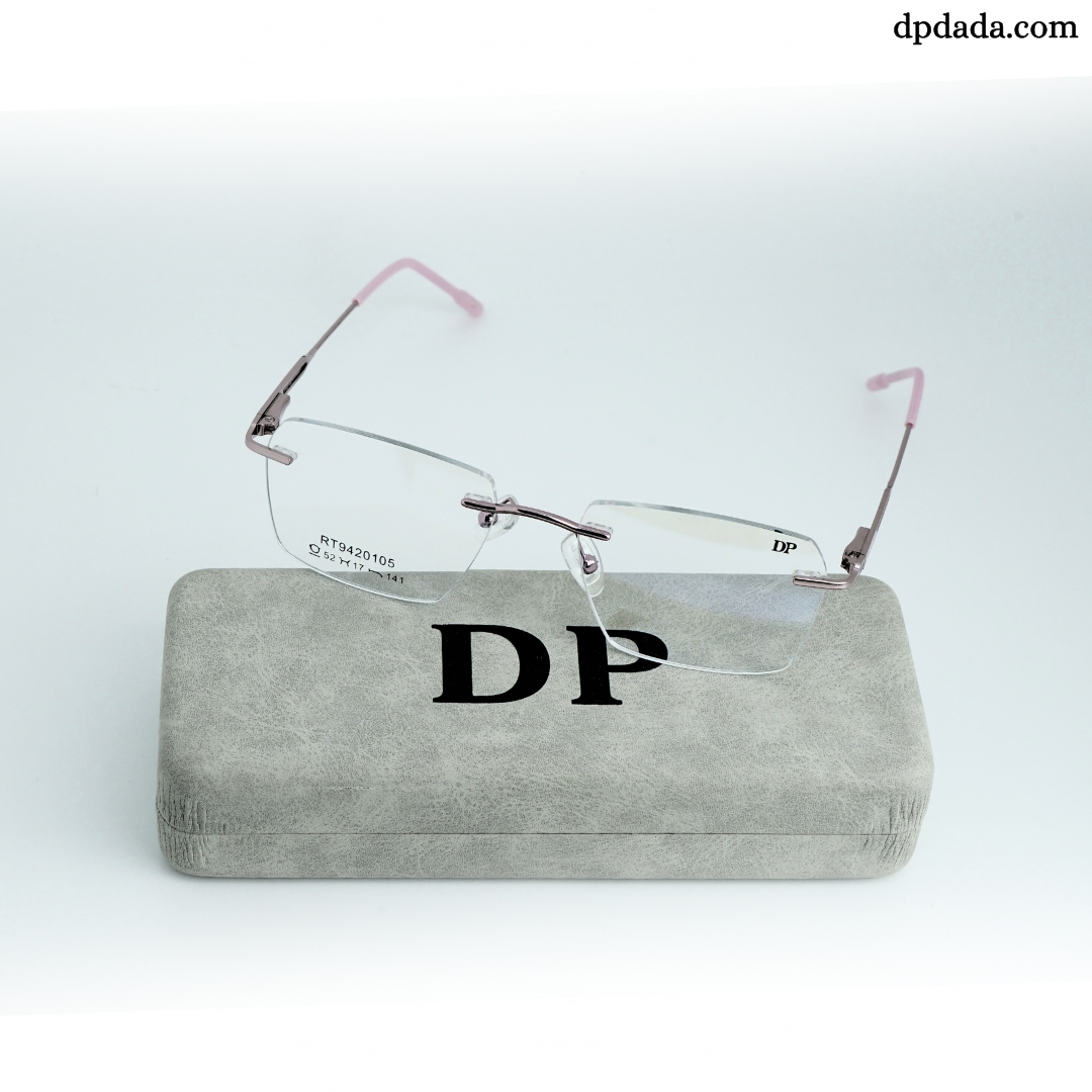DP DADA.COM Rimless Pink Square Shape RT 9420105
