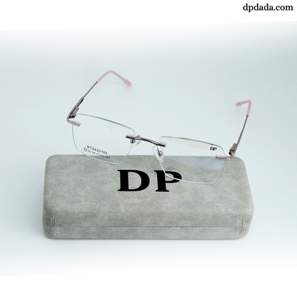 DP DADA.COM Rimless Pink Square Shape RT 9420105