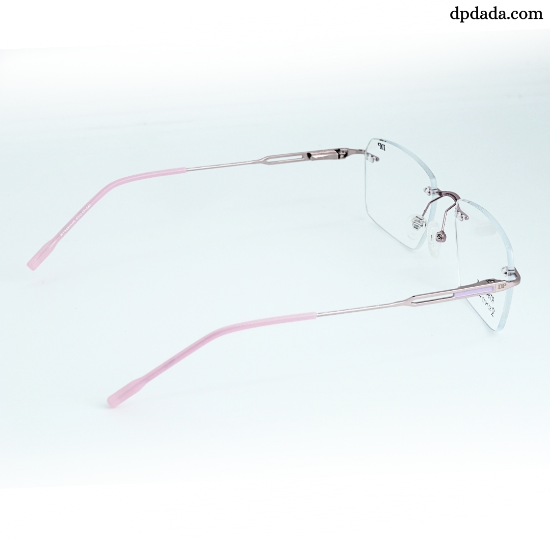 DP DADA.COM Rimless Pink Square Shape RT 9420105