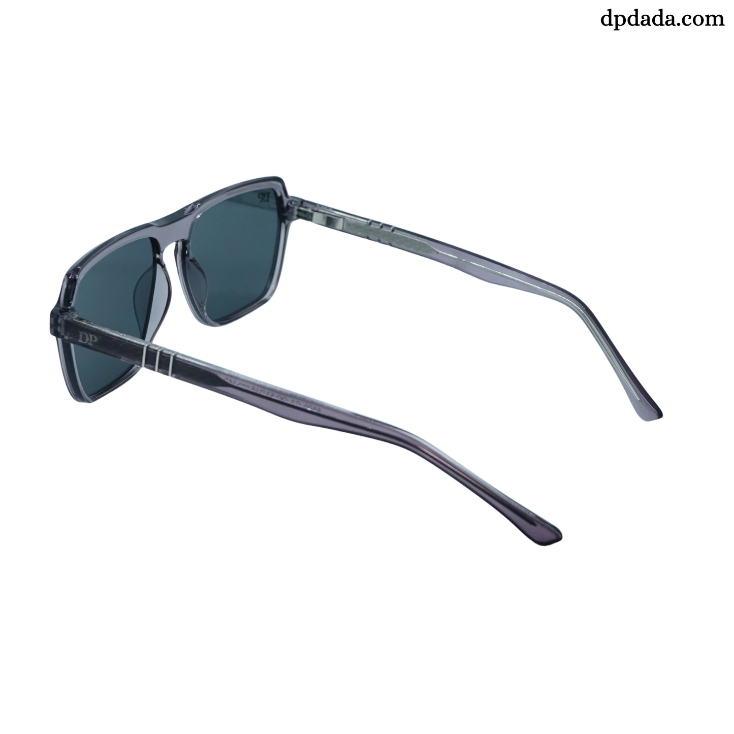 DP Retro Square Transparent Grey Square Sunglasses DPX23