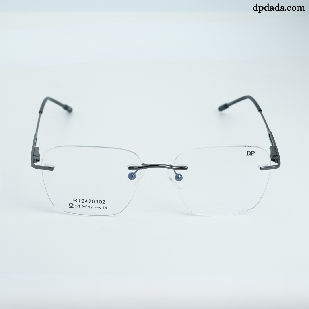 DP DADA.COM Rimless Spectacle Gun Metal RT9420102