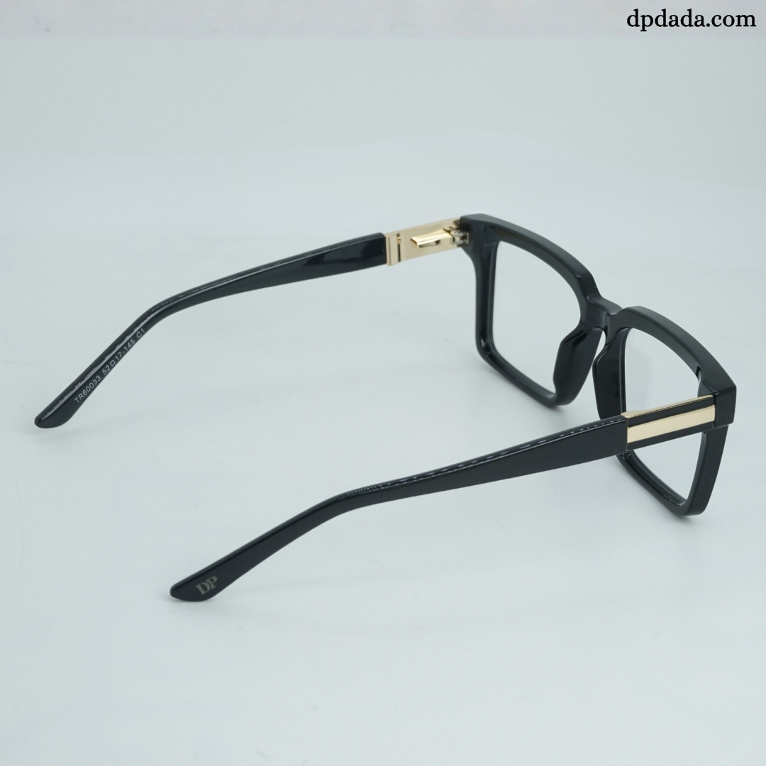 DP Dada Matte Black Square Eyeglasses – Model DP102