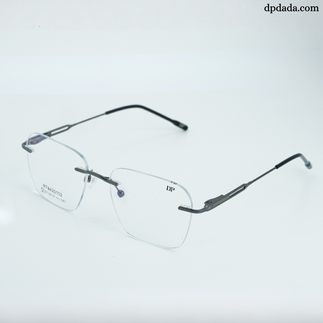 DP DADA.COM Rimless Spectacle Gun Metal RT9420102
