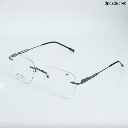DP DADA.COM Rimless Spectacle Gun Metal RT9420102