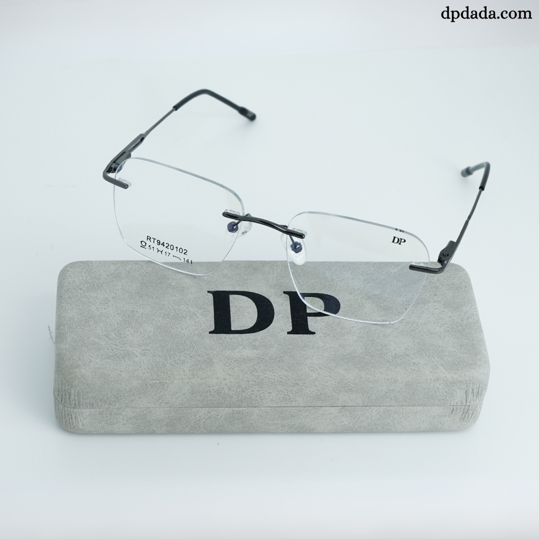 DP DADA.COM Rimless Spectacle Gun Metal RT9420102